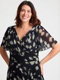 Scarlett & Jo Isabelle Abstract Spot Float Sleeve Maxi Dress