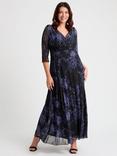 Scarlett & Jo Verity Floral Wrap Maxi Dress, Black/Violet