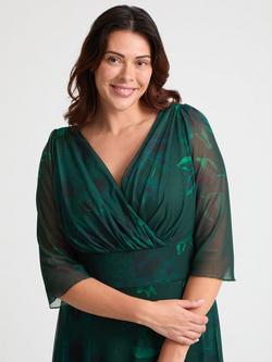 Scarlett & Jo Verity Floral Wrap Maxi Dress, Green - view 2, Green