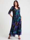 Scarlett & Jo Verity Abstract Wrap Maxi Dress, Navy/Multi