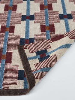 John Lewis Calado Geometric Wool Rich Rug, Burnt Umber - view 2, Burnt Umber