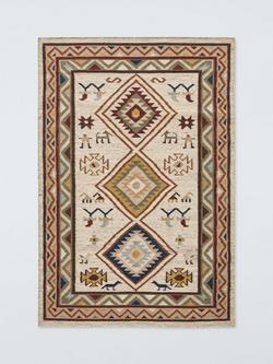 John Lewis Nadia Motif Kelim Flatweave Wool Rich Rug, Multi, Multi