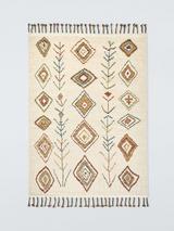 John Lewis Zahar Berber Wool Rich Rug, White/Multi