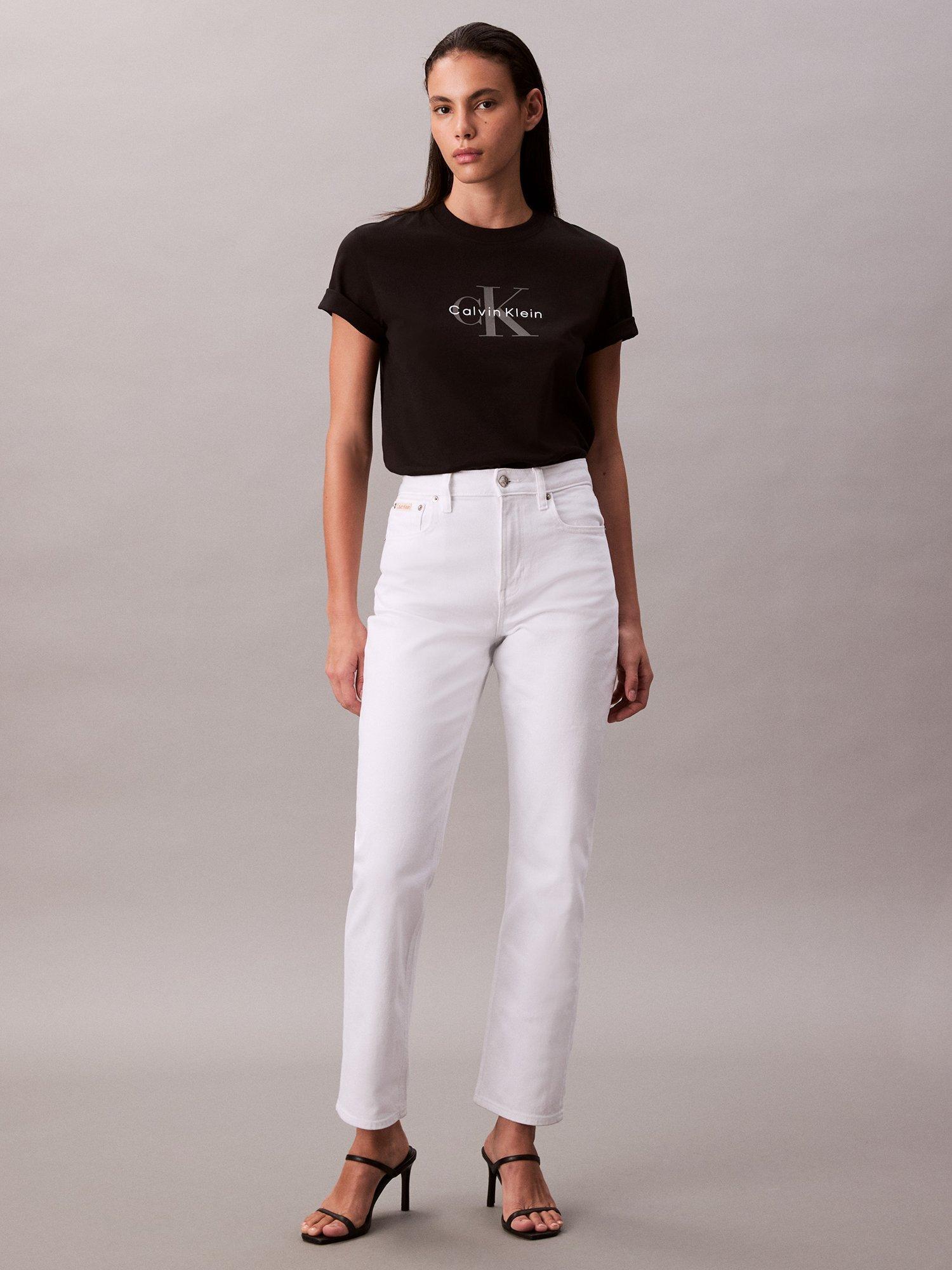 Product image 1 of 6, which shows Calvin Klein Hero Monogram Logo T-Shirt, Black, XXXS