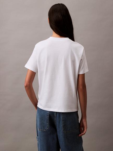 Calvin Klein Hero Monogram Logo T-Shirt - view 2, Bright White