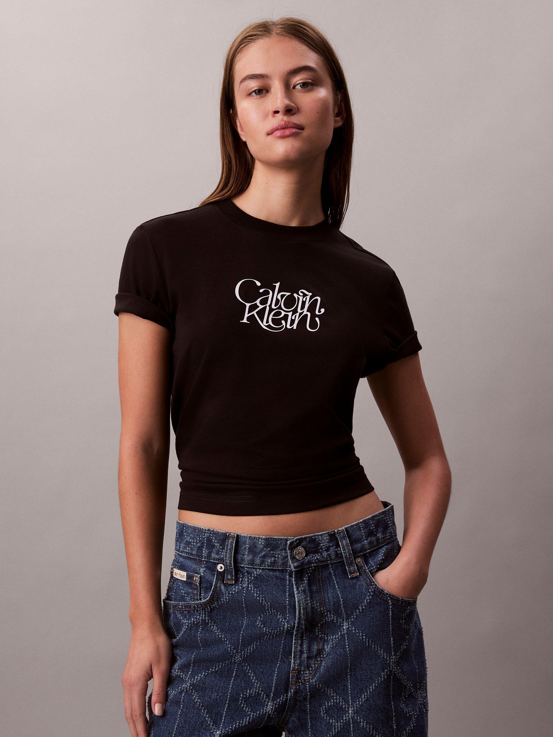 Calvin Klein Script Logo Slim Fit T-Shirt