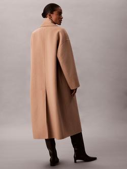 Calvin Klein Wool Blend Scarf Coat, Amphora - view 2, Amphora