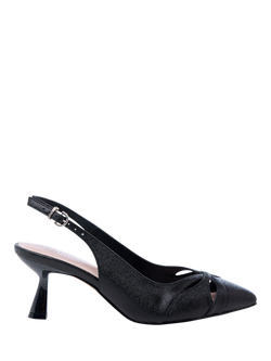 Paradox London Fairmont Wide Fit Slingback Court Shoes, Black, Black