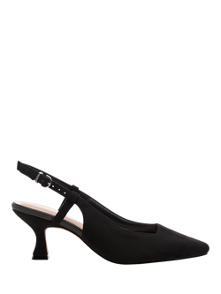 Paradox London Fervora Wide Fit Slingback Court Shoes, Black