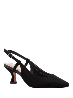 Paradox London Fervora Wide Fit Slingback Court Shoes - view 2, Black
