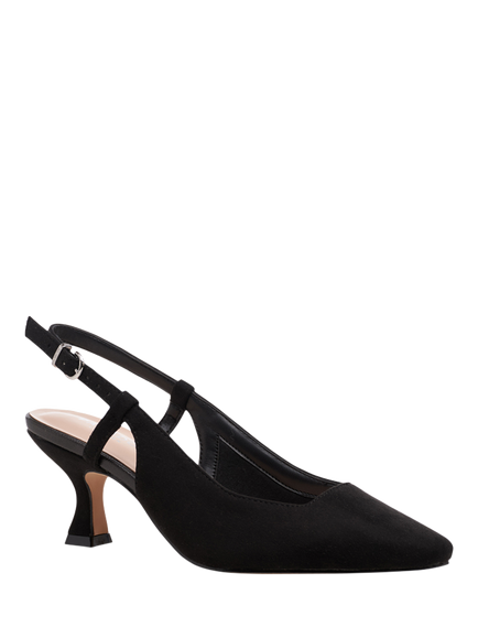 Paradox London Fervora Wide Fit Slingback Court Shoes - view 2, Black