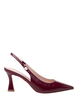 Paradox London Chantelle Slingback Court Shoes, Cherry