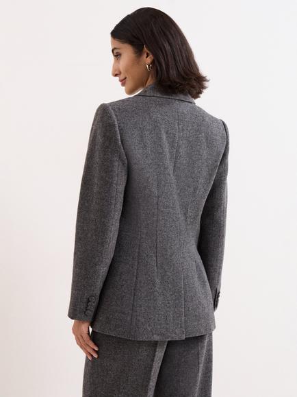 Phase Eight Anise Herringbone Suit Jacket, Grey - view 2, Grey
