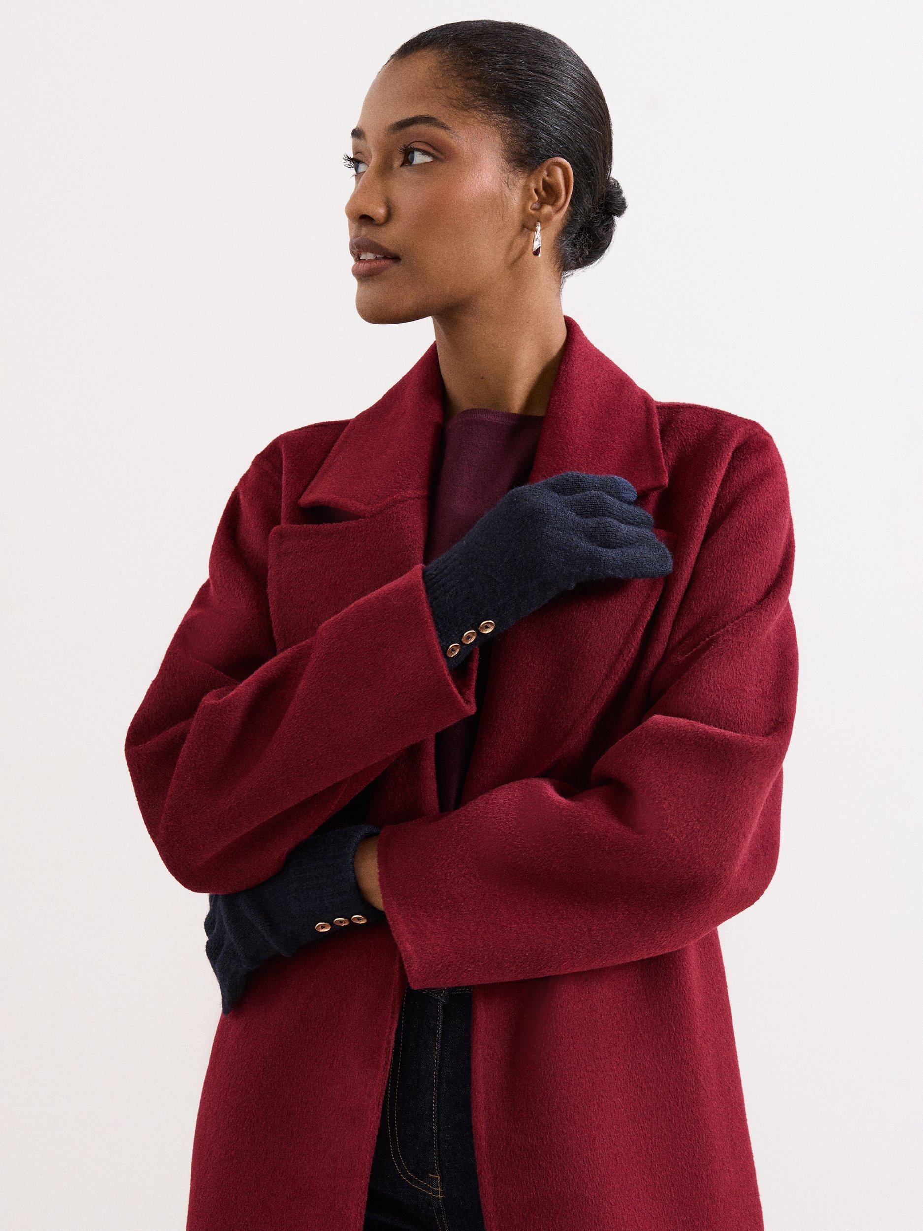 Product image 6 of 6, which shows Phase Eight Smart Gloves, Navy, S-M