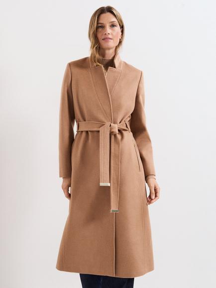 Phase Eight Charlotte Belted Wool Rich Coat, Camel, Camel