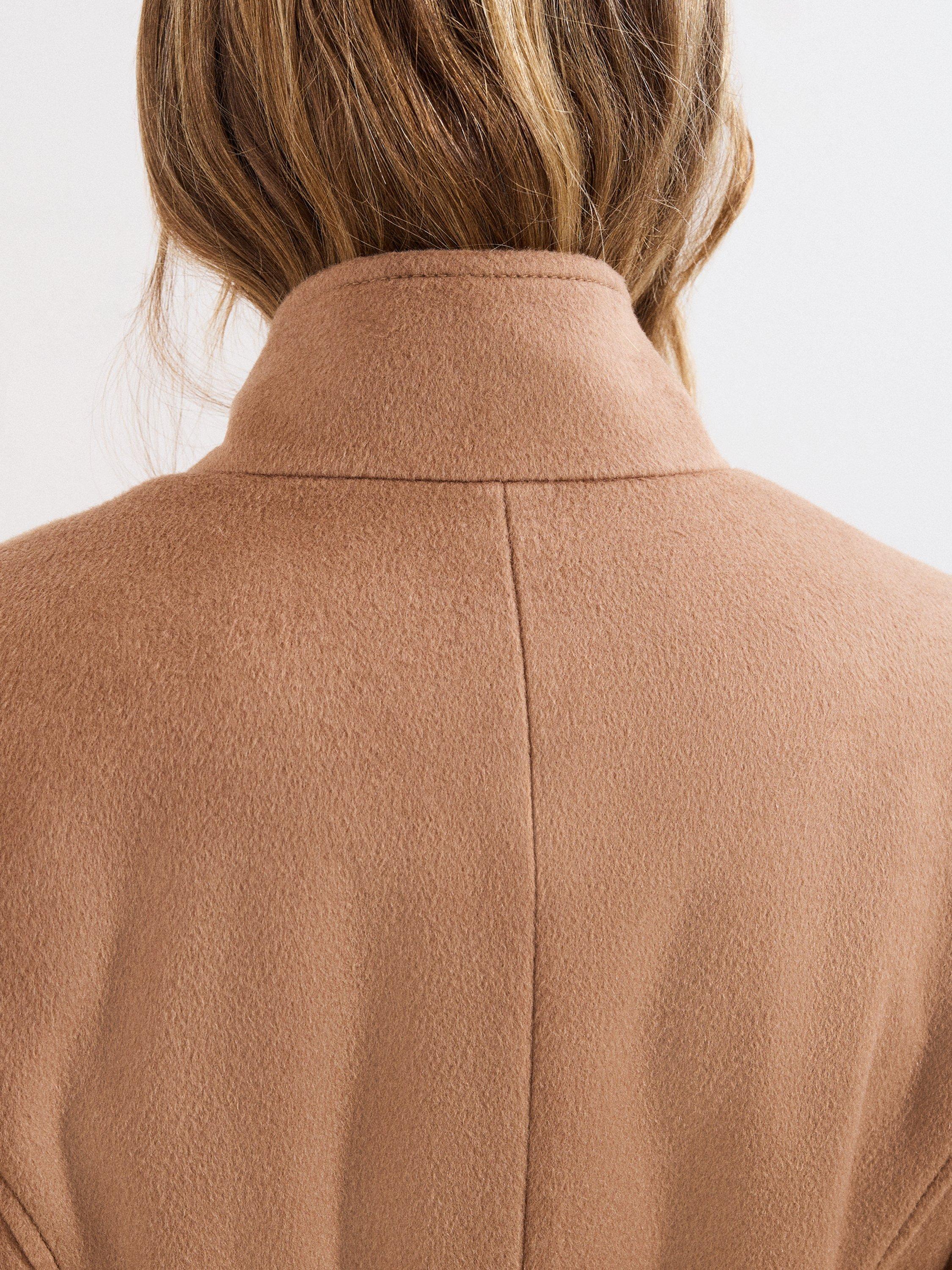 Product image 8 of 10, which shows Phase Eight Charlotte Belted Wool Rich Coat, Camel, 8