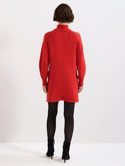 Phase Eight Ellie Knit Jumper Mini Dress, Orange - view 2, Orange