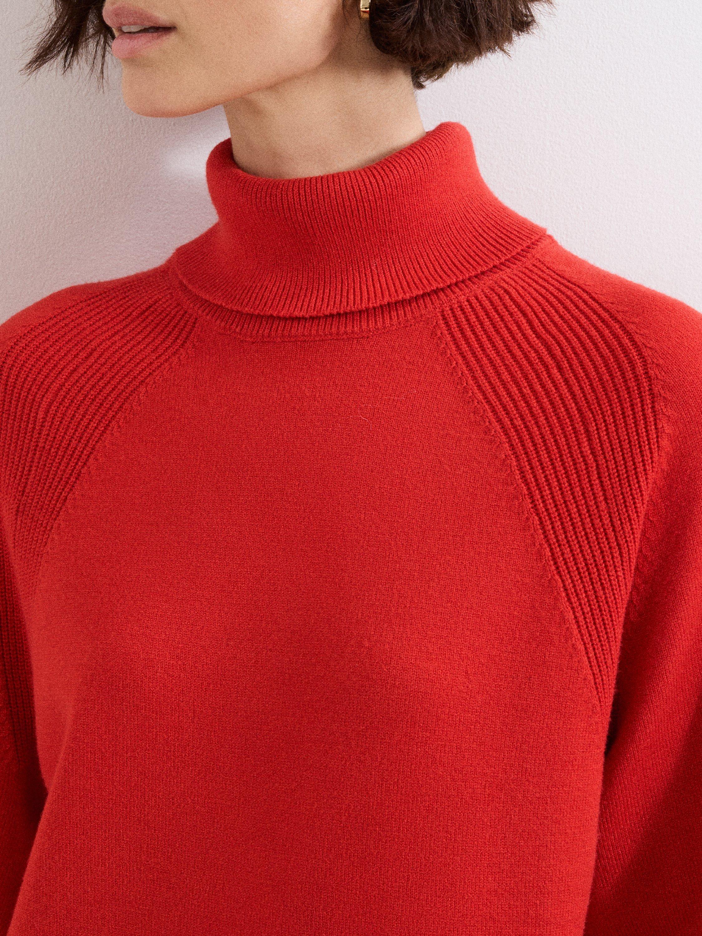 Product image 8 of 8, which shows Phase Eight Ellie Knit Jumper Mini Dress, Orange, 10