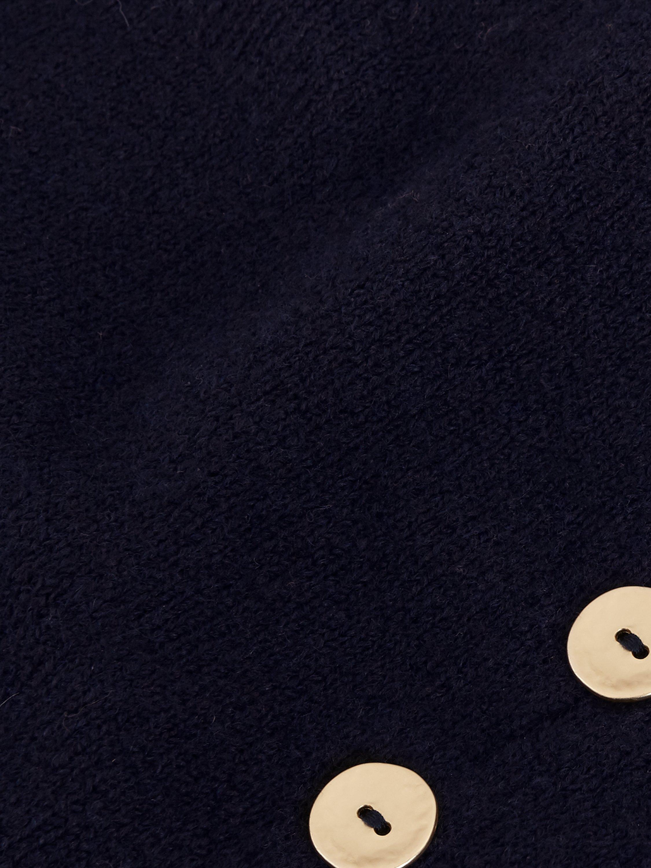 Product image 6 of 7, which shows Phase Eight Smart Knit Poncho Top, Navy, One Size