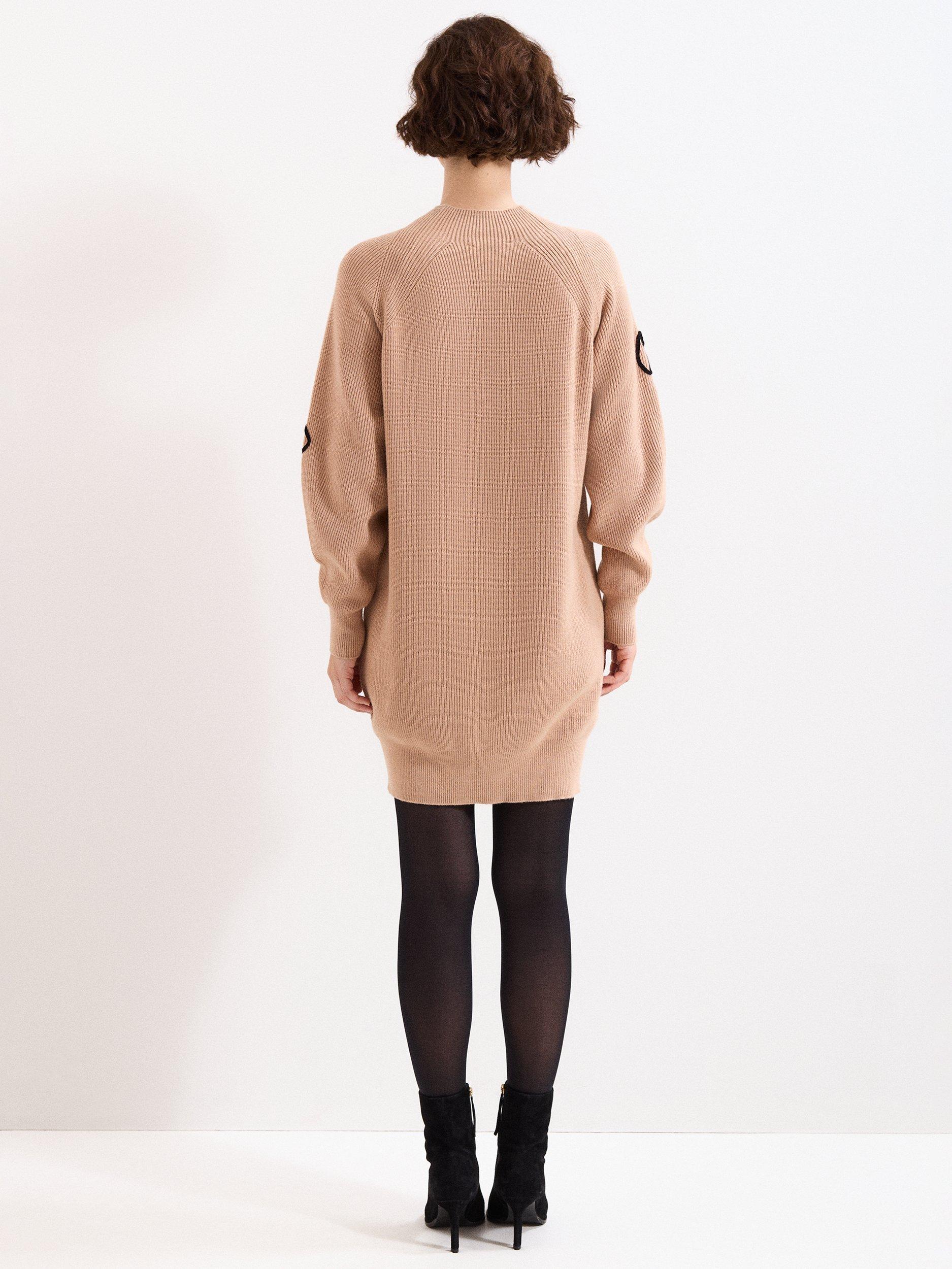 Product image 2 of 7, which shows Phase Eight Rosa Floral Jumper Dress, Tan, XS
