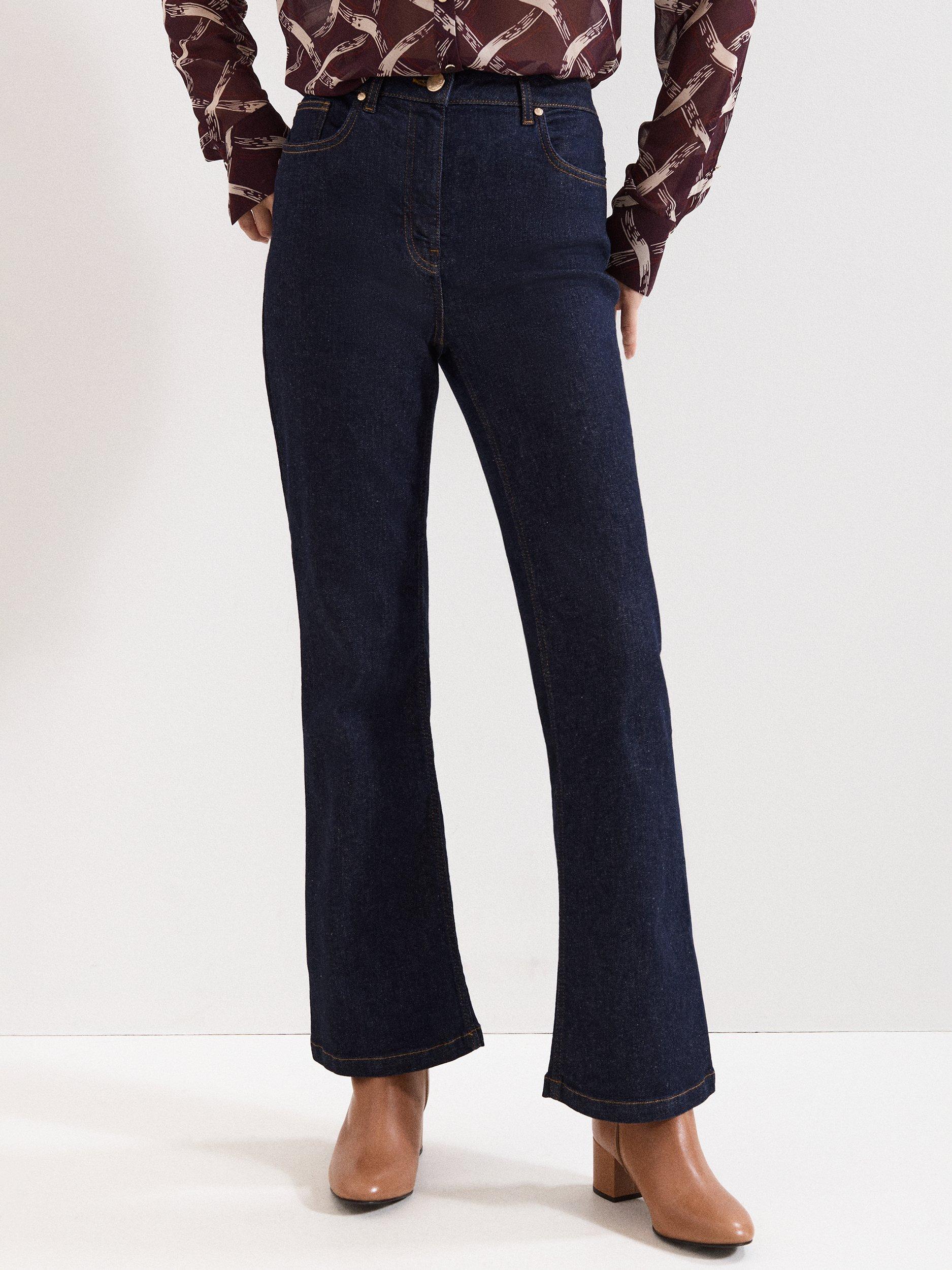 Product image 1 of 8, which shows Phase Eight Olivia Bootcut Jeans, Dark Wash, 8