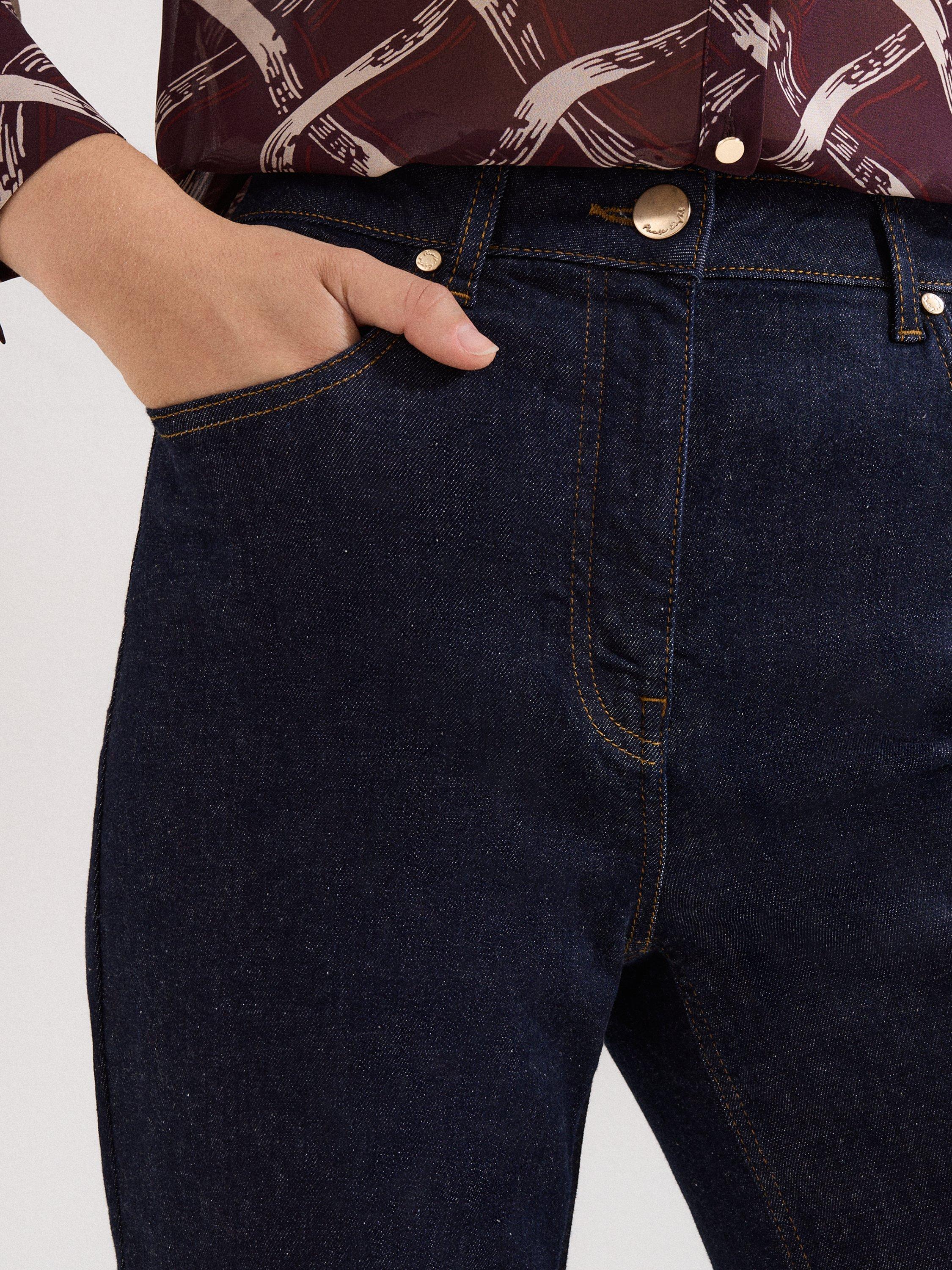 Product image 4 of 8, which shows Phase Eight Olivia Bootcut Jeans, Dark Wash, 8