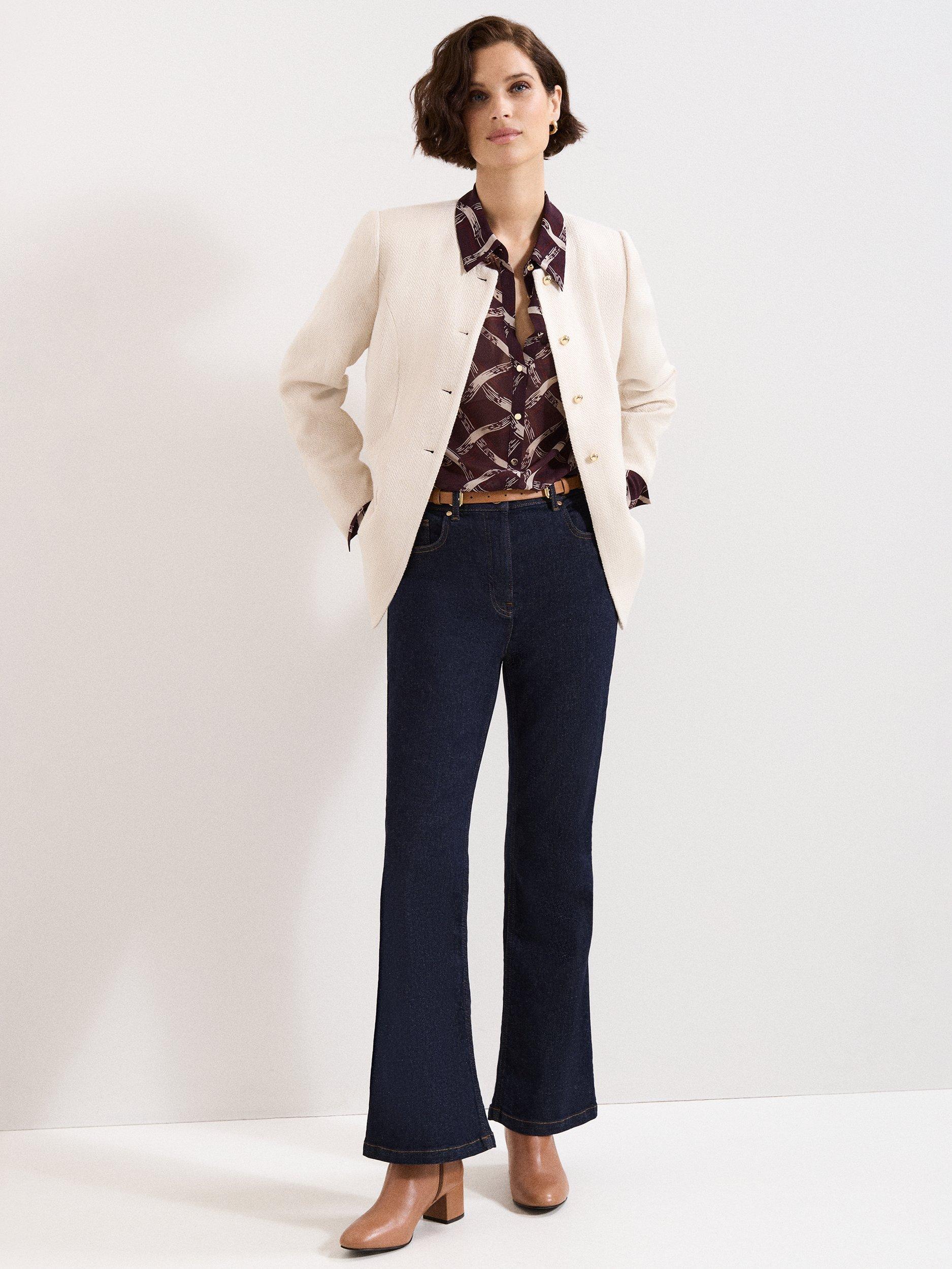 Product image 8 of 8, which shows Phase Eight Olivia Bootcut Jeans, Dark Wash, 8