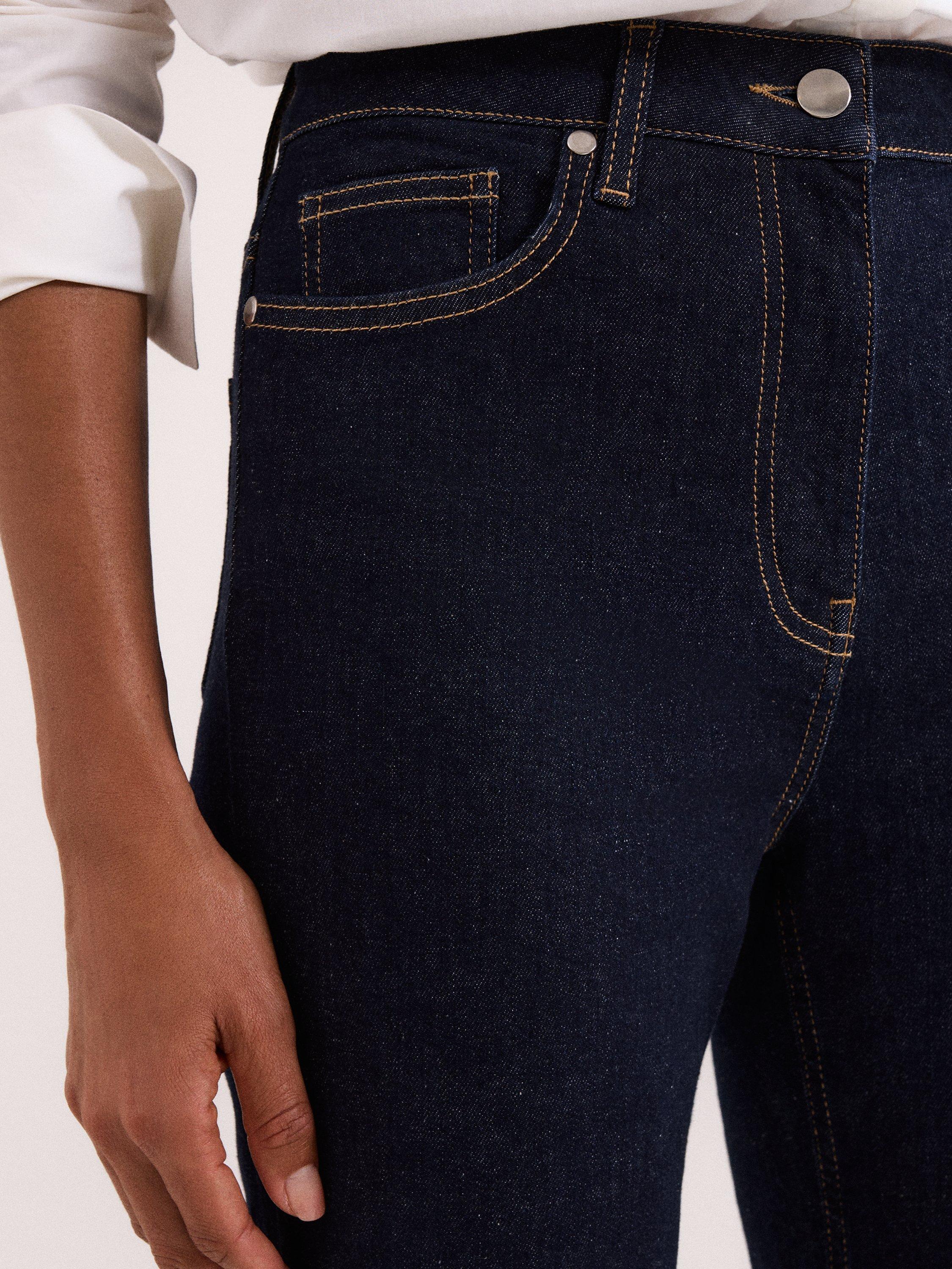 Product image 4 of 8, which shows Phase Eight Petite Olivia Bootcut Jeans, Dark Wash, 6