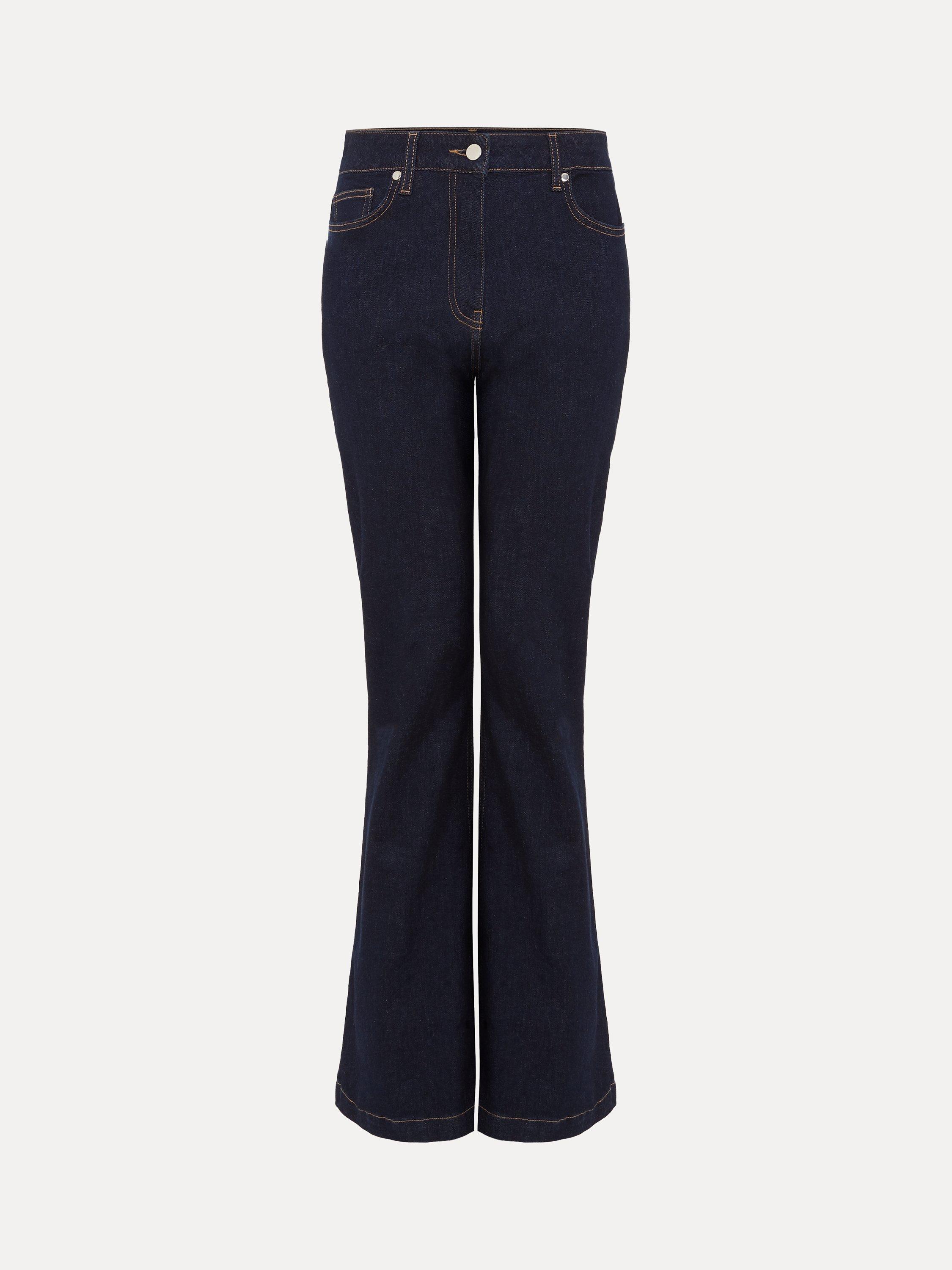 Product image 5 of 8, which shows Phase Eight Petite Olivia Bootcut Jeans, Dark Wash, 6