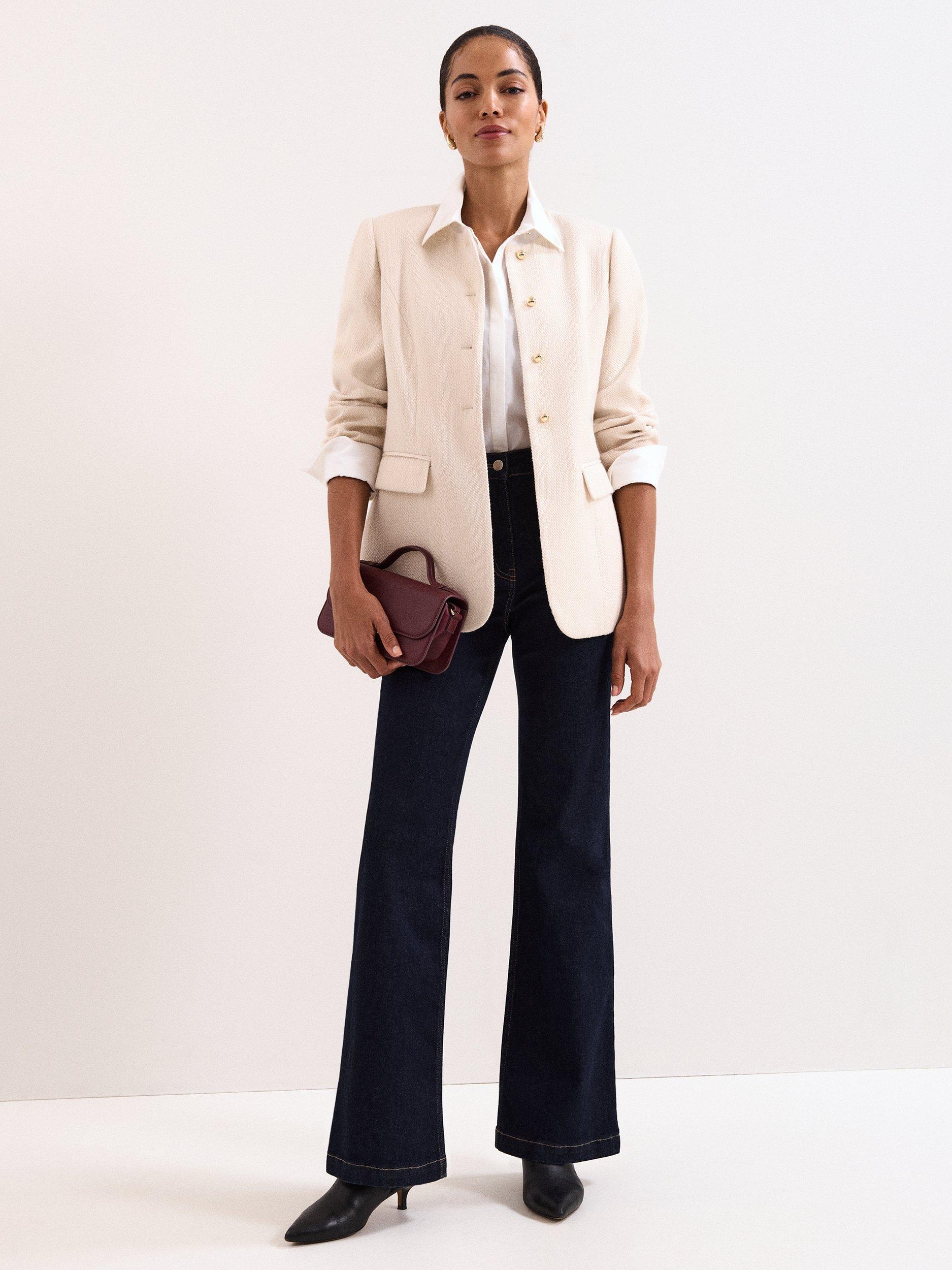 Product image 8 of 8, which shows Phase Eight Petite Olivia Bootcut Jeans, Dark Wash, 6