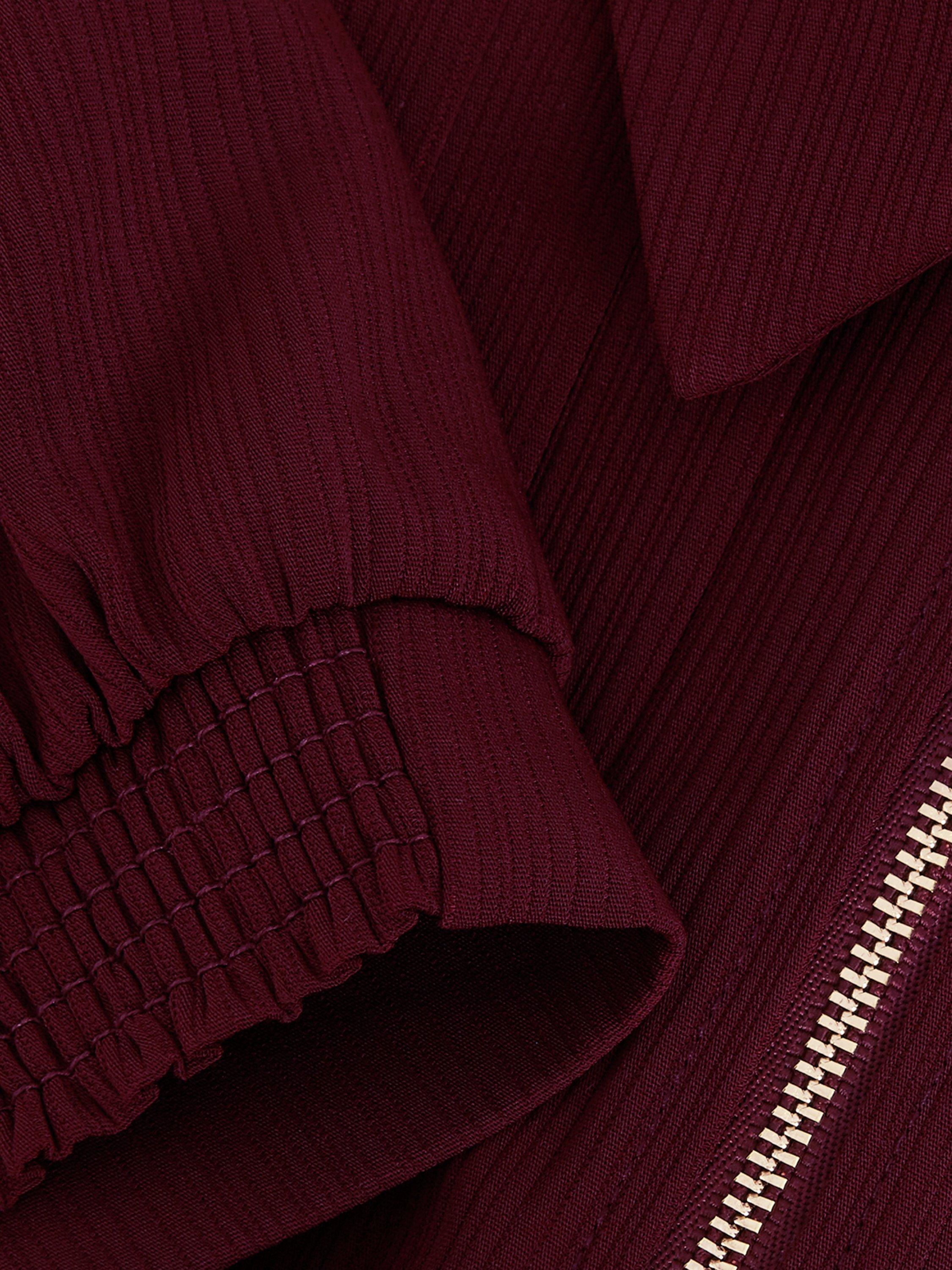 Product image 6 of 8, which shows Phase Eight Petite Candice Belted Jumpsuit, Burgundy, 6