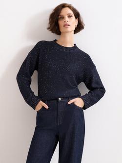 Phase Eight Amelie Sequin Jumper, Navy, Navy