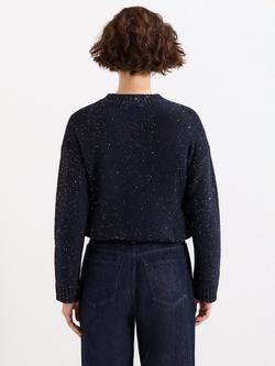 Phase Eight Amelie Sequin Jumper, Navy - view 2, Navy