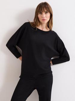 Phase Eight Christine Batwing Longline Jumper, Black