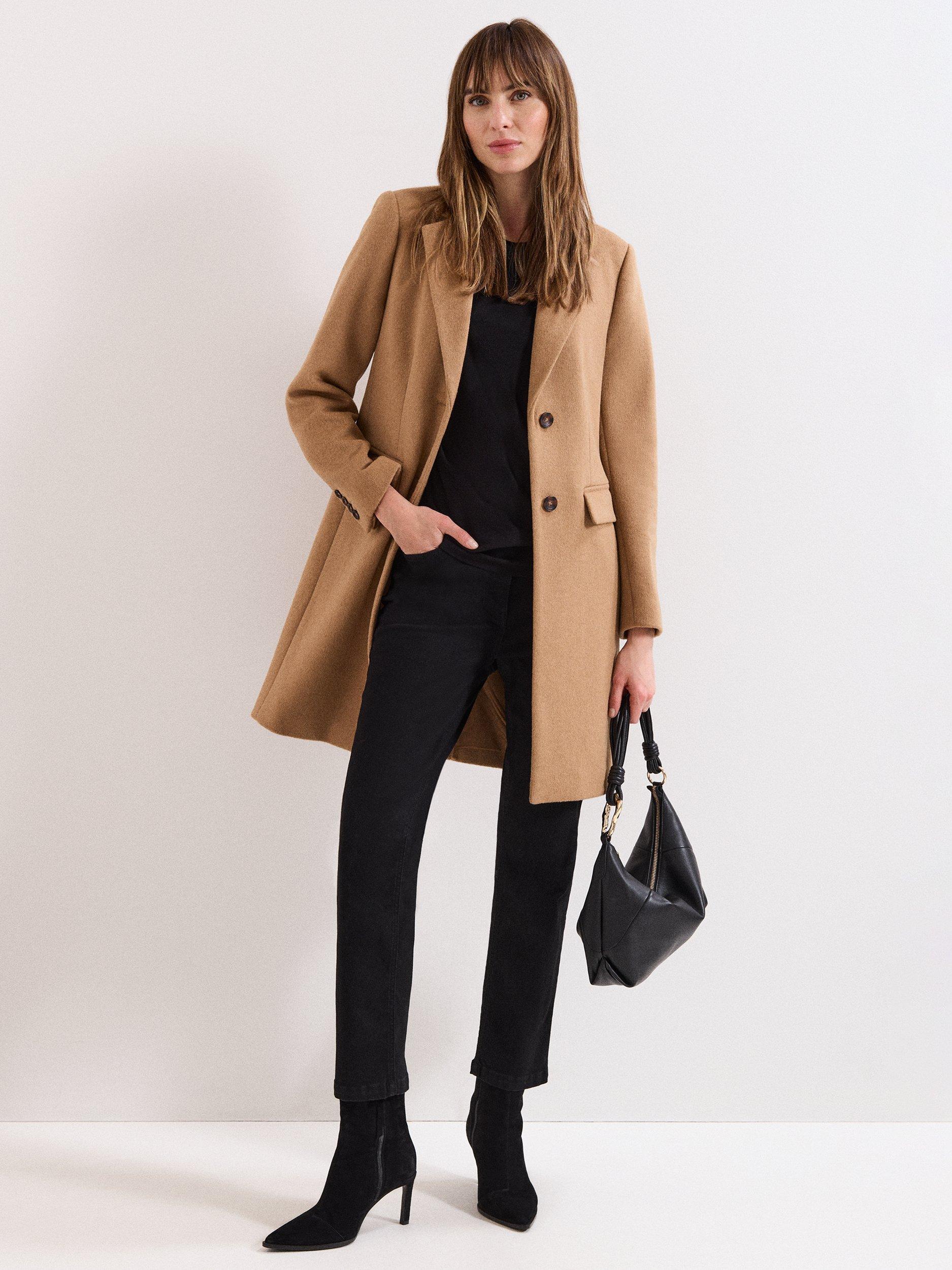 Product image 8 of 8, which shows Phase Eight Christine Batwing Longline Jumper, Black, XS