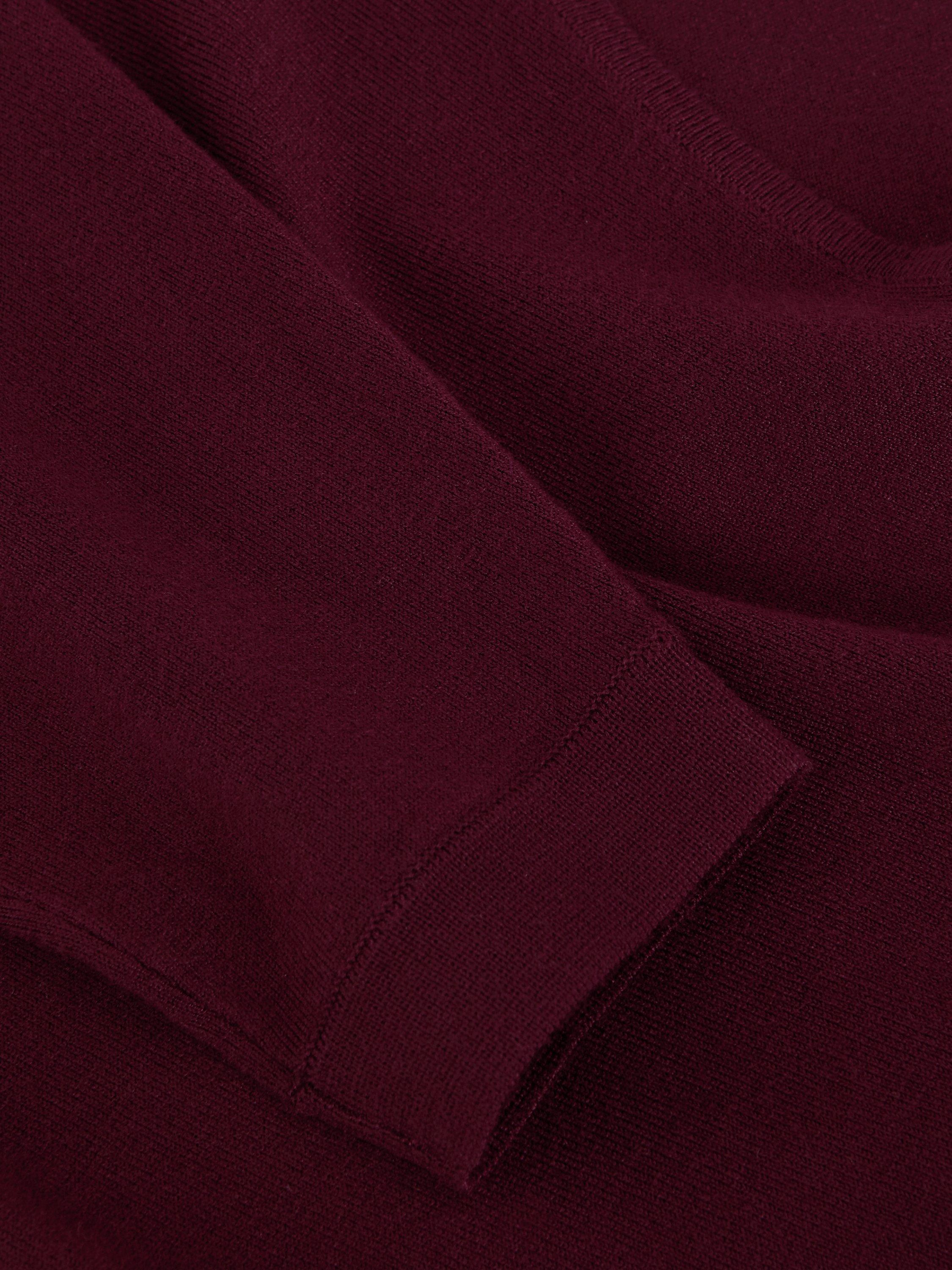 Product image 6 of 8, which shows Phase Eight Christine Batwing Longline Jumper, Burgundy, XS