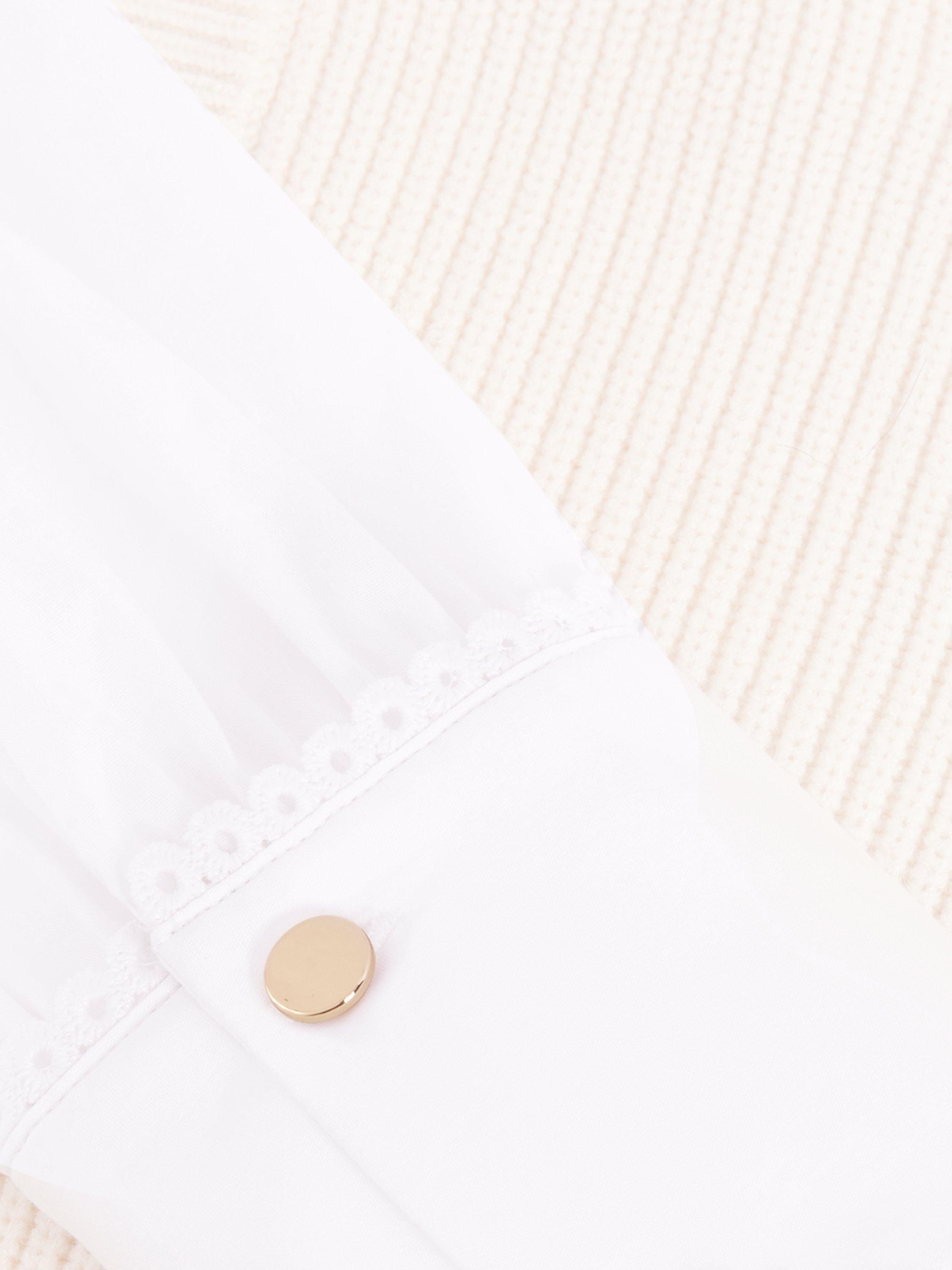 Product image 6 of 9, which shows Phase Eight Fleur Layered Top, Winter White, XS