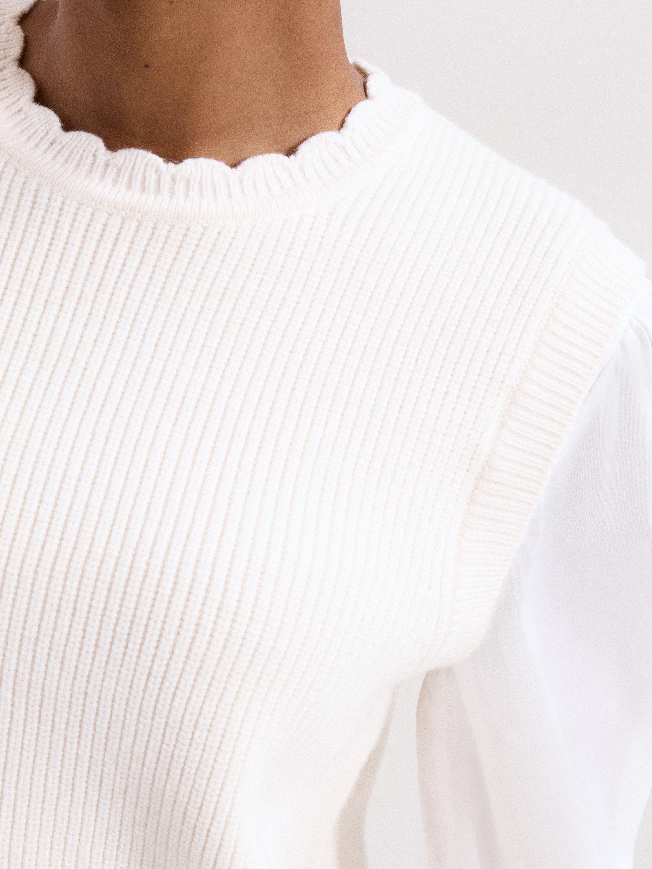 Product image 8 of 9, which shows Phase Eight Fleur Layered Top, Winter White, XS