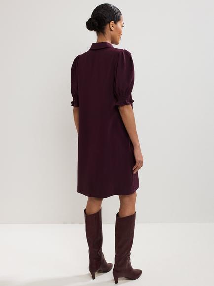 Phase Eight Petite Candice Mini Dress, Burgundy - view 2, Burgundy