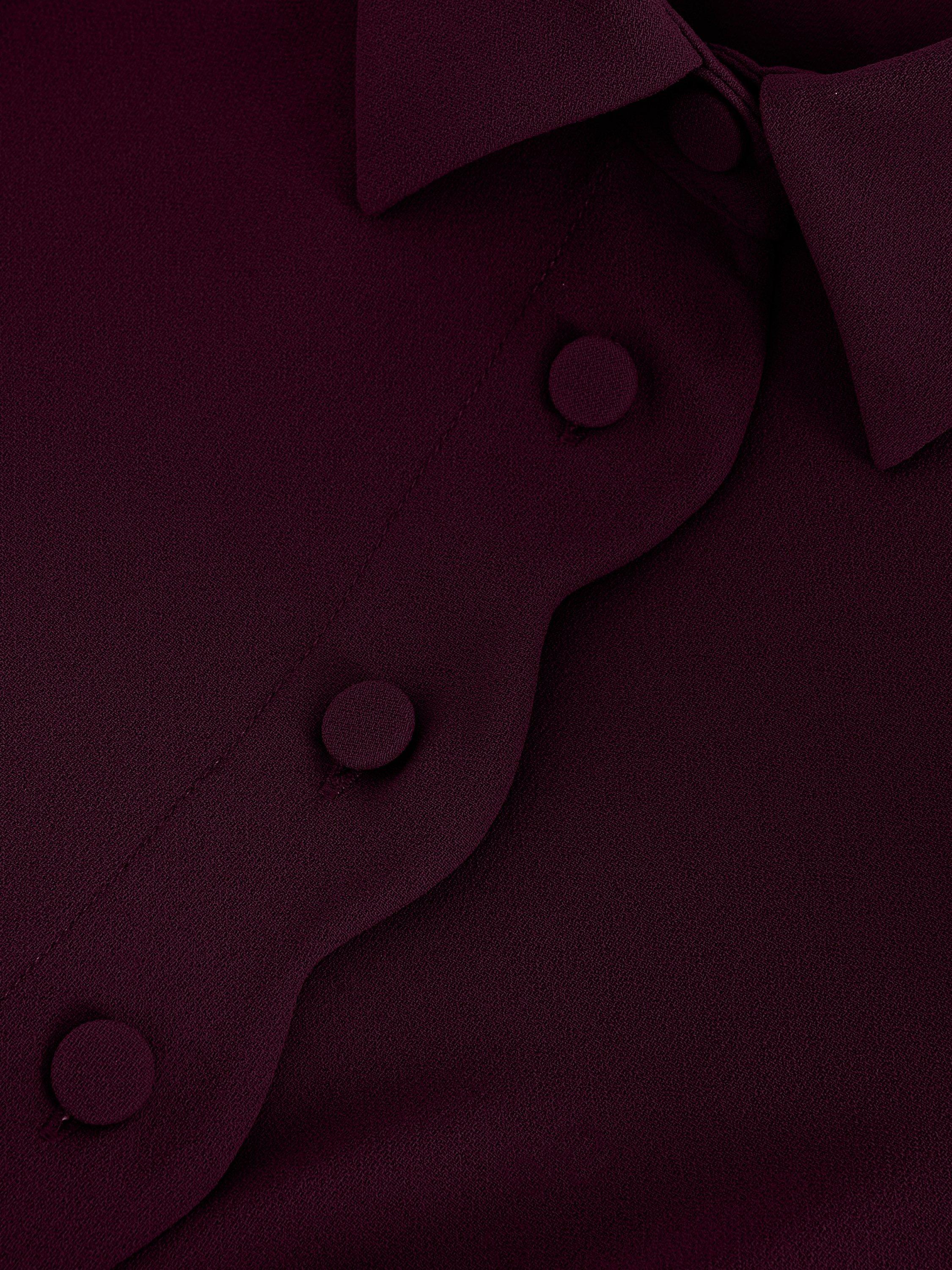 Product image 6 of 8, which shows Phase Eight Petite Candice Mini Dress, Burgundy, 6