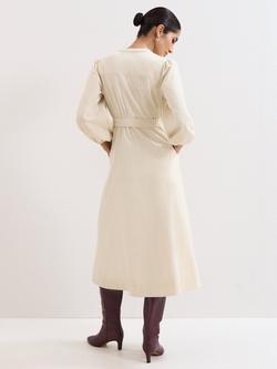 Phase Eight Tilliana Textured Midi Dress, Ivory - view 2, Ivory