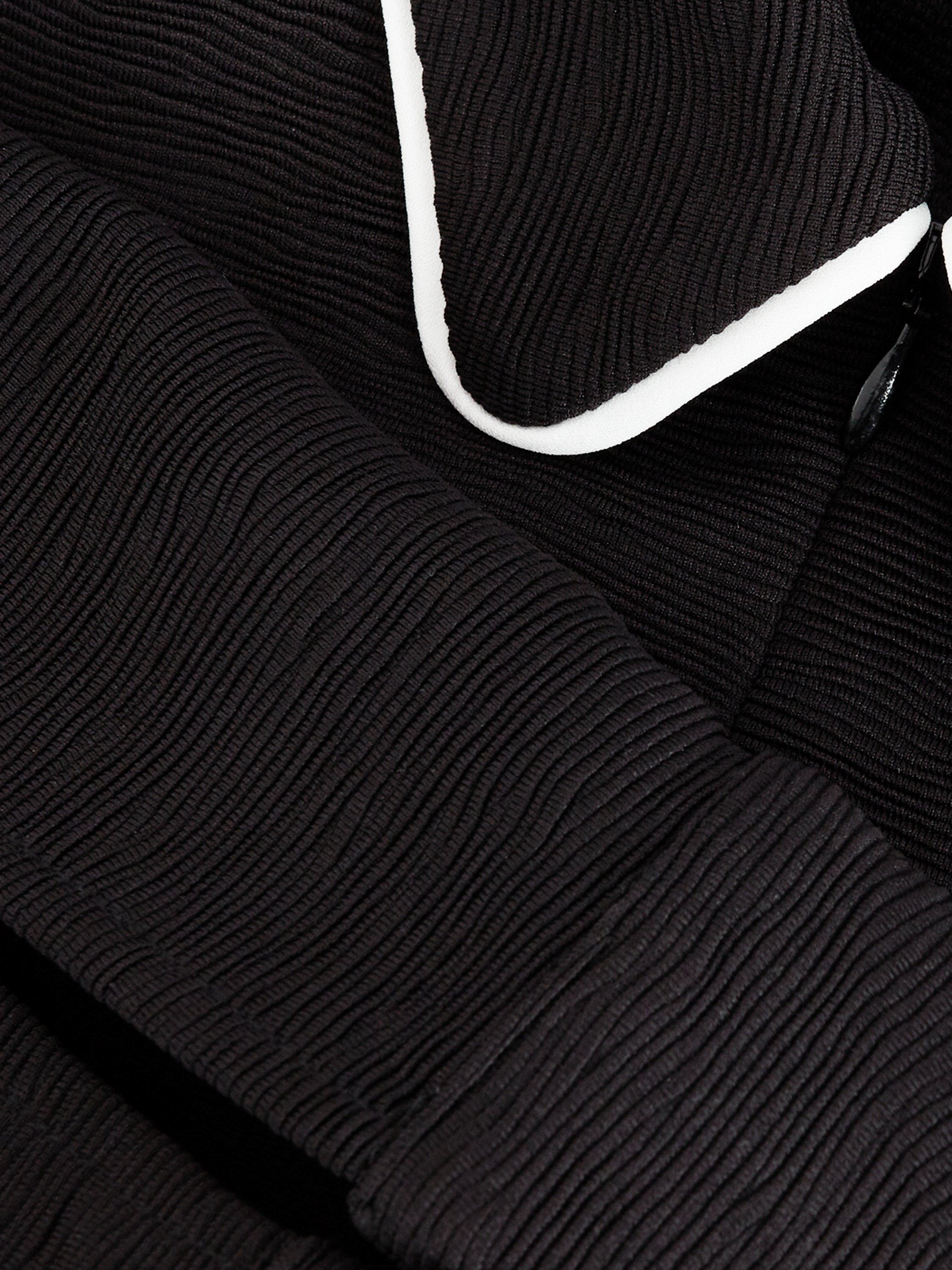 Product image 6 of 8, which shows Phase Eight Tilly Contrast Trim Dress, Black/Ivory, 6