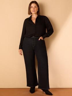 Live Unlimited Curve Petite Wide Leg Jeans, Blue, Blue