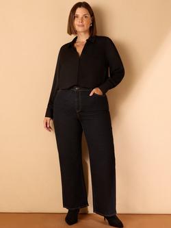 Live Unlimited Curve Petite Wide Leg Jeans, Blue - view 2, Blue