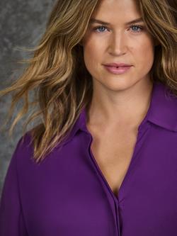 Live Unlimited Curve V-Neck Collar Shirt, Purple - view 2, Purple