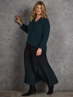 Live Unlimited Curve Ombre Pleated Skirt - view 2, Green