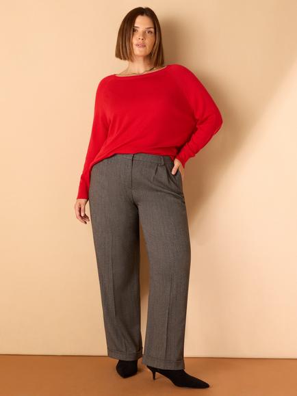 Live Unlimited Curve Herringbone Trousers, Grey - view 2, Grey