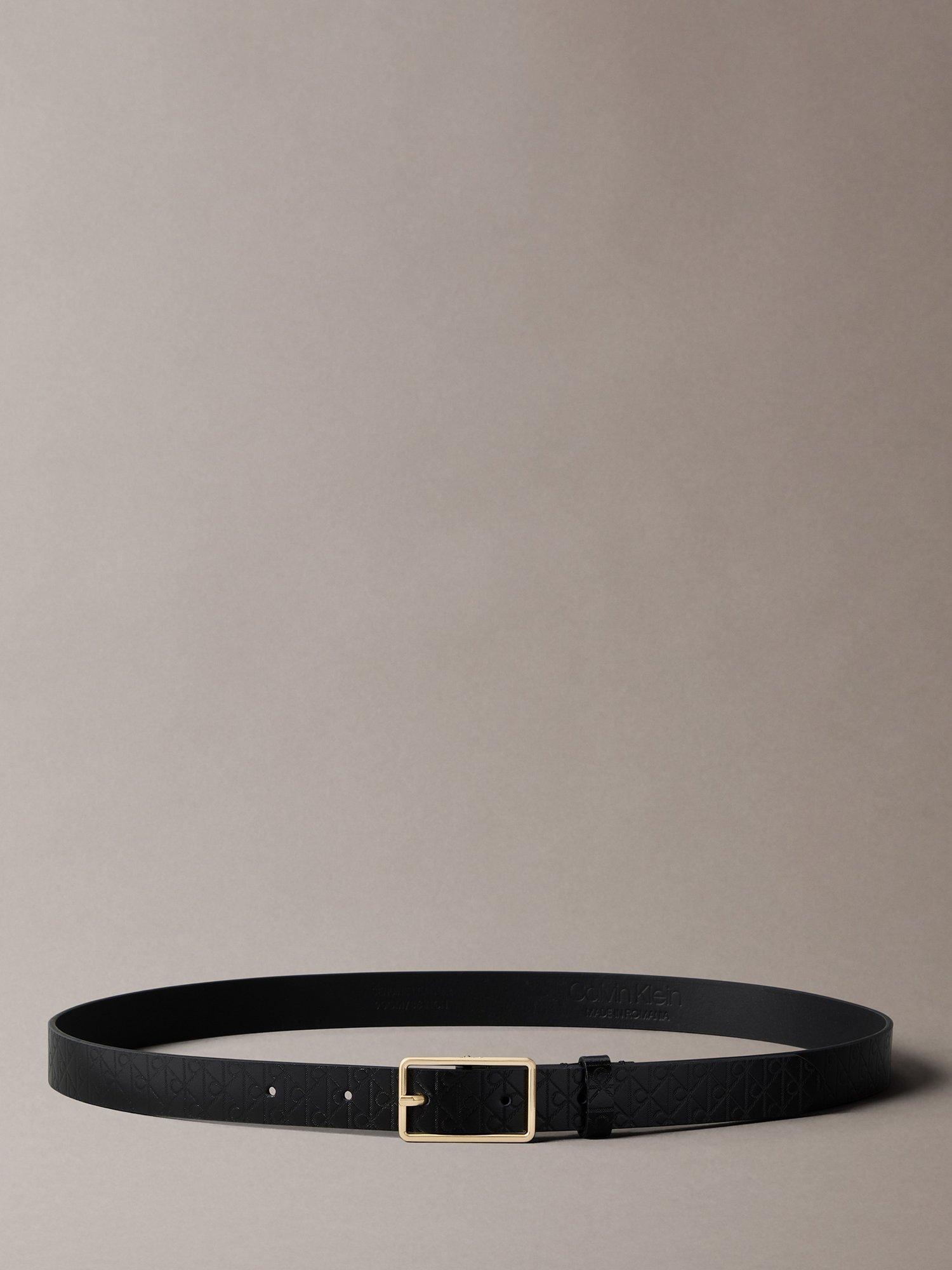 Product image 2 of 2, which shows Calvin Klein Rectangular Buckle Full Grain Leather Belt, Black, 30