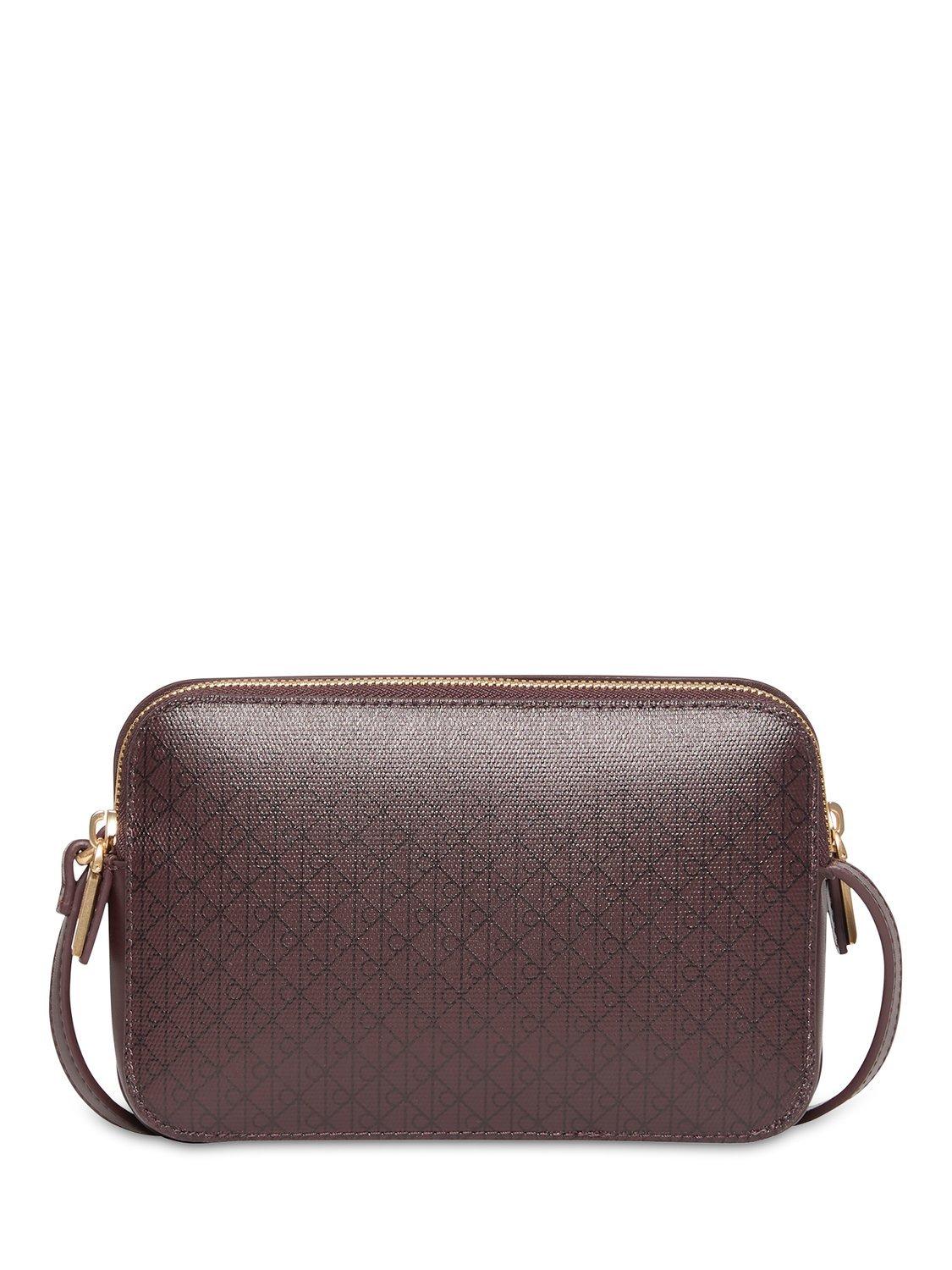 Product image 1 of 2, which shows Calvin Klein Monogram Logo Camera Bag, Fudge