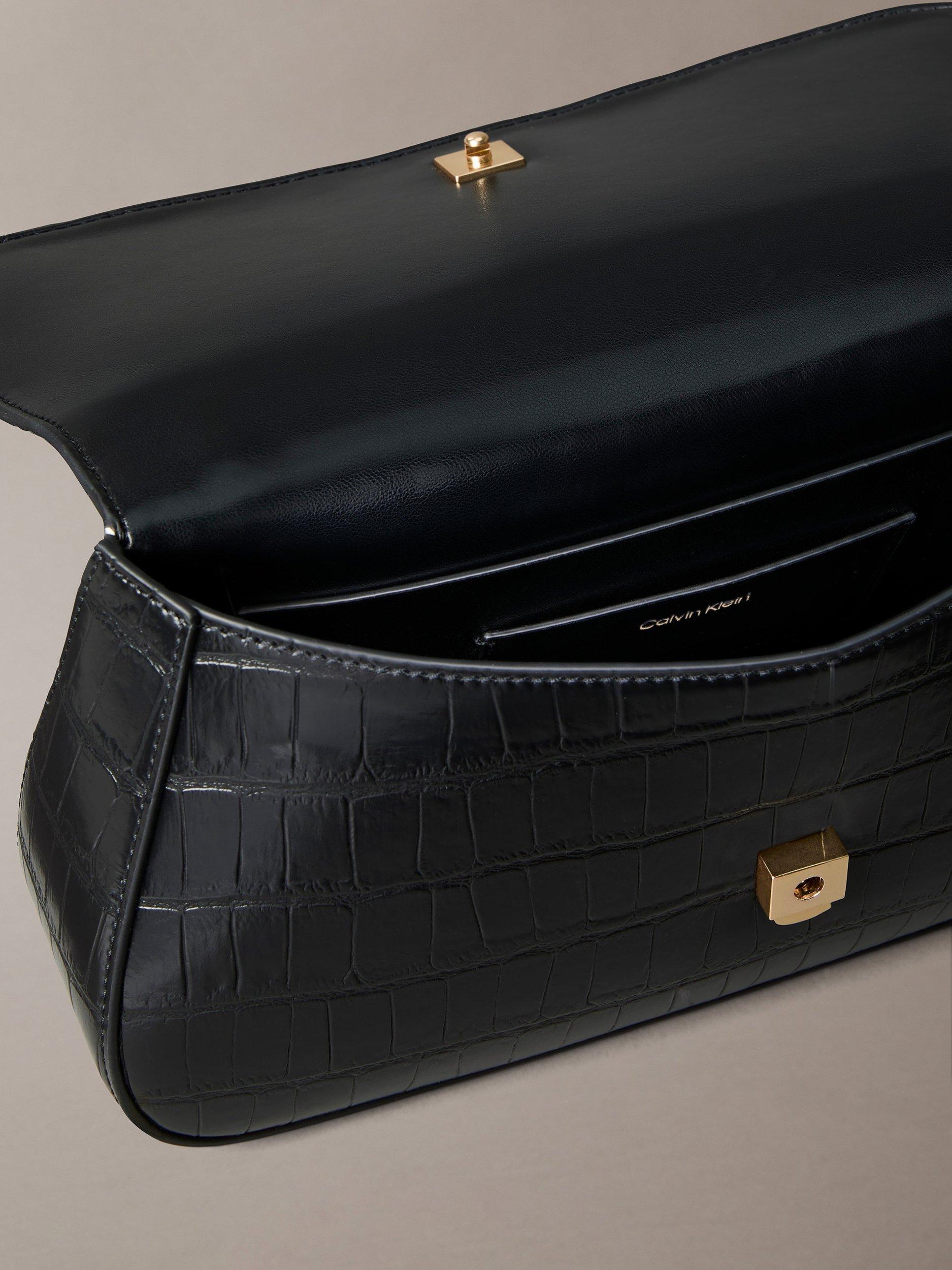 Product image 2 of 2, which shows Calvin Klein Croc Convertible Chain Bag, Black, One Size